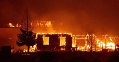 Incendio in California, USA