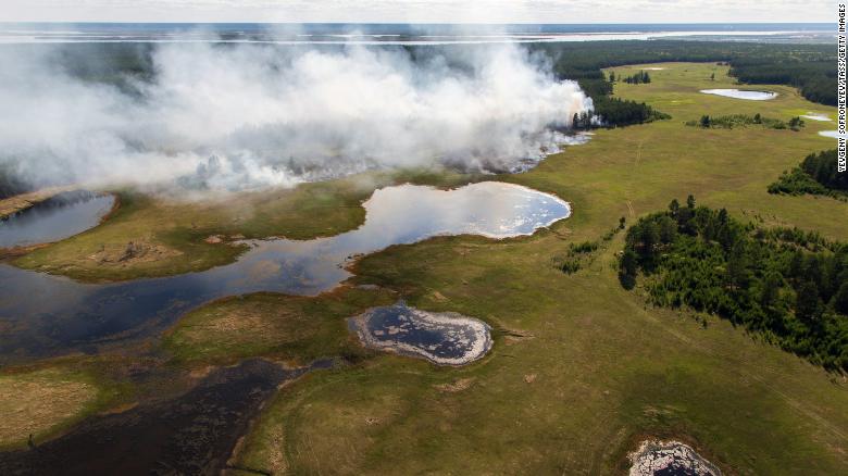 Incendio boschivo nella Repubblica di Sakha in Russia