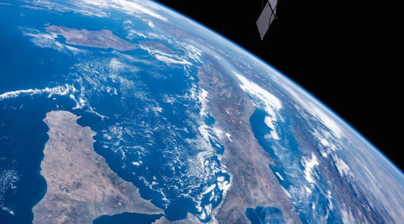 L'Italia vista dall'Iss durante un passaggio sopra il Nord Africa (foto di Paolo Nespoli)